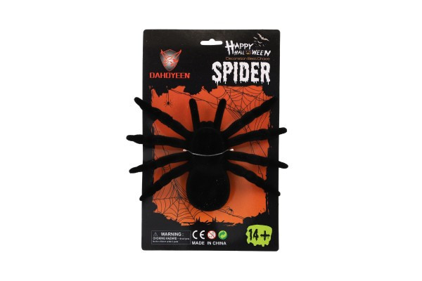 Średni pluszowy pająk 15x12cm na karcie karnawałowej