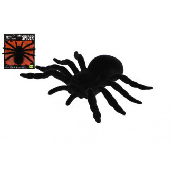Pavouk velký plyš 21x15cm na kartě karneval