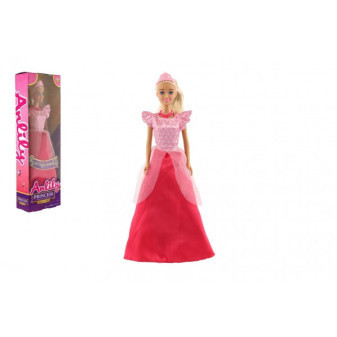 Bábika princezná Anlily plast 28cm červená v krabici 10x32x5cm