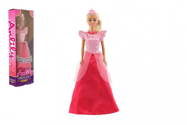 Lalka księżniczka Anlily plastikowa 28cm czerwona w pudełku 10x32x5cm