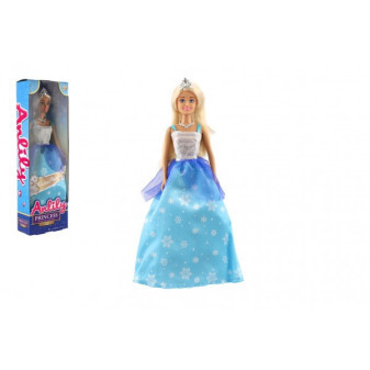 Bábika princezná Anlily plast 28cm modrá v krabici 10x32x5cm