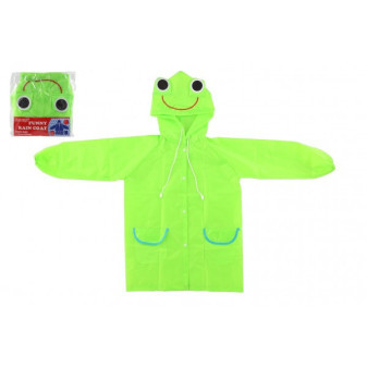 Płaszcz przeciwdeszczowy dziecięcy żaba rozmiar 110-120cm zielony w woreczku 23x25cm