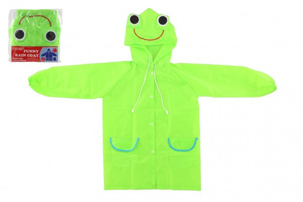 Płaszcz przeciwdeszczowy dziecięcy żaba rozmiar 110-120cm zielony w woreczku 23x25cm