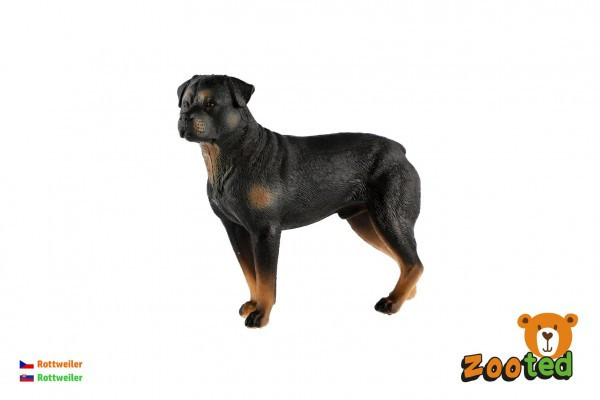 Rottweiler - pies domowy zootowany plastikowy 8cm w worku