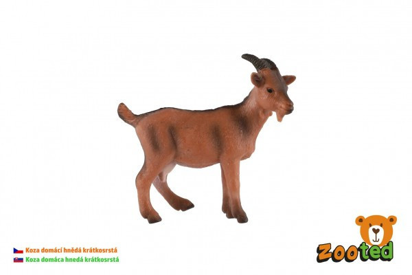 Koza domowa - brązowa krótkowłosa, 8cm w worku