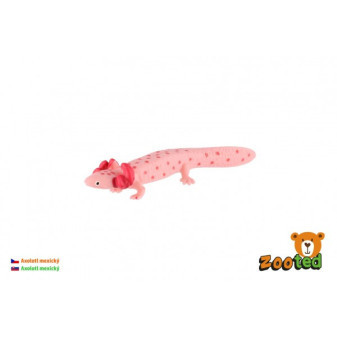 Axolotl Meksykański zooted plastikowy 8cm w torbie