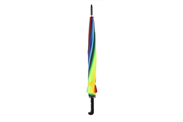 Deštník vystřelovací duhový 78cm kov/látka v sáčku