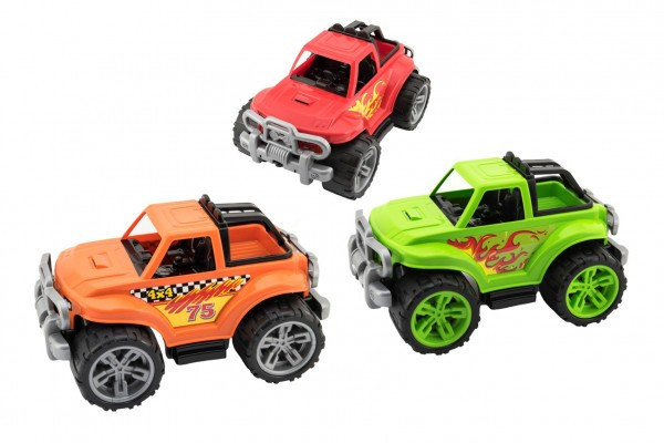 Auto terénní plast 34x22cm volný chod 2 barvy