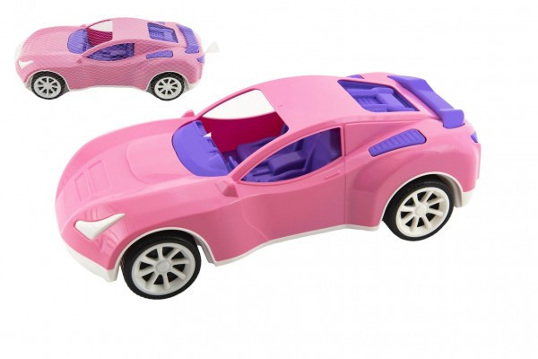 Auto športové pre dievčatá ružové plast na voľný chod v sieťke 16x36x12cm