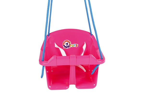 Houpačka Baby plast růžová nosnost 20kg 36x30x29cm 24m+