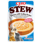Kapsička Churu Cat Stew - kuře, hřebenatky 40g