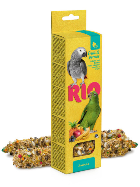 RIO Pałeczki dla dużych papug z owocami 2x90g