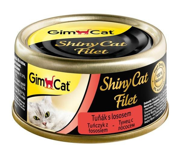 Filet z tuńczyka ShinyCat w puszce z łososiem 70g