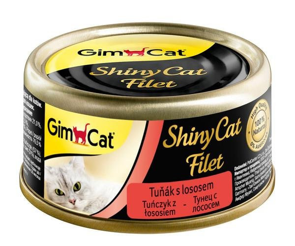 Konzerva ShinyCat filet tuňák s lososem 70g