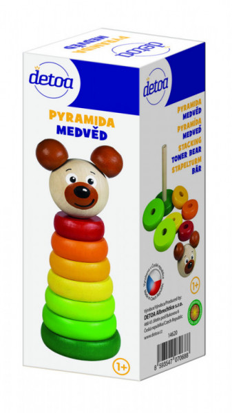 Dřevěná pyramida medvěd