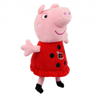 PEPPA Pig ECO plyšová Peppa 20 cm šaty beruška