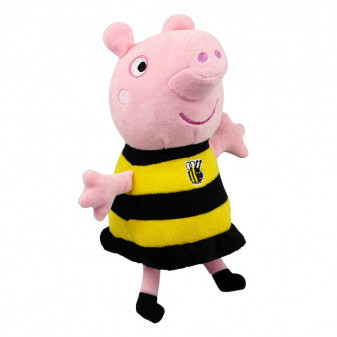 PEPPA Pig ECO plyšová Peppa 20cm včelkové šaty