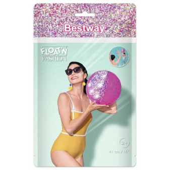Míč plážový nafukovací glitter Glitter Fusion průměr 41cm 2 barvy v sáčku 2+