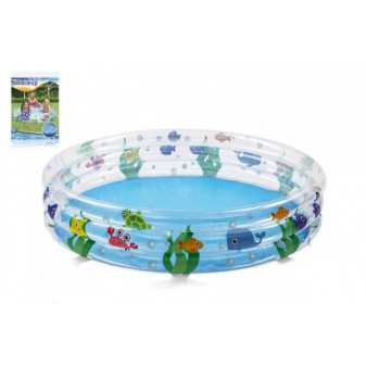 Bazén dětský nafukovací 3 komory mořský svět 152x30cm v sáčku 2+