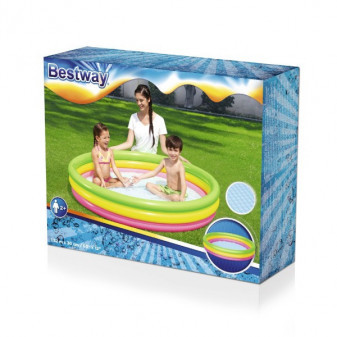 Bazén dětský nafukovací barevný 152x30cm v krabici 30x24x7cm 2+
