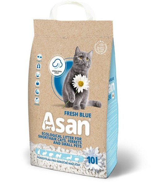 Asan Cat Fresh Blue eko-stelivo pre mačky a fretky 10l (2kg)