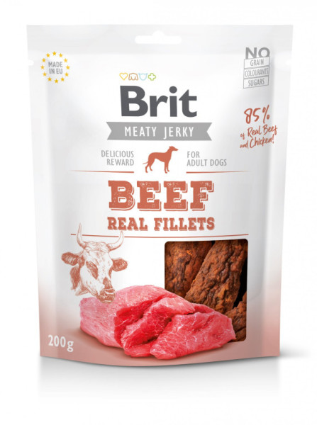 Brit Jerky Beef Fillets 200g