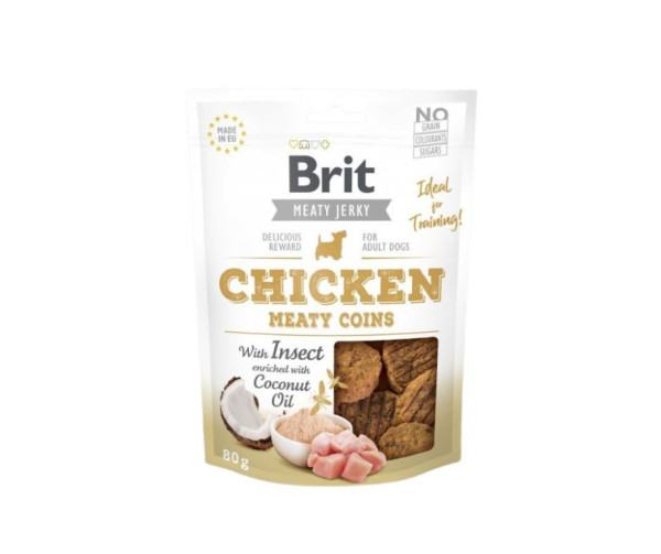 Brit Jerky Chicken with Insect Meaty Coins 80g