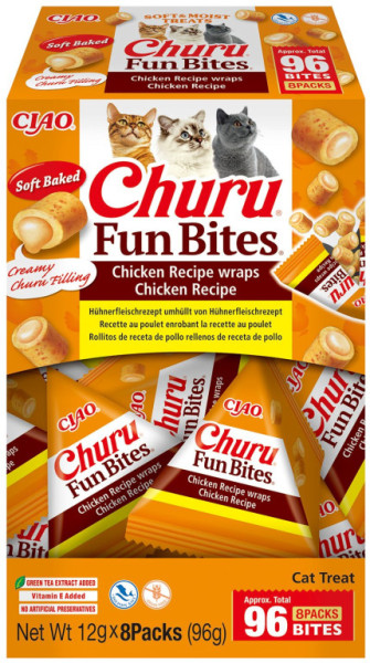 Cat Churu Fun Bites - Chicken Recipe wraps Chicken Recipe 8x12g