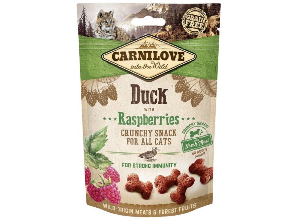 Carnilove Cat Crunchy Snack Duck,Raspberries,meat 50g