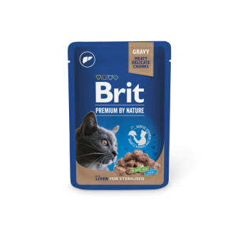 Brit premium cat pouches Liver for Sterilized 100 g