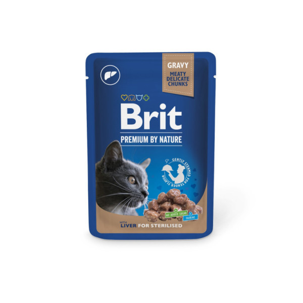 Brit premium cat pouches Liver for Sterilized 100 g