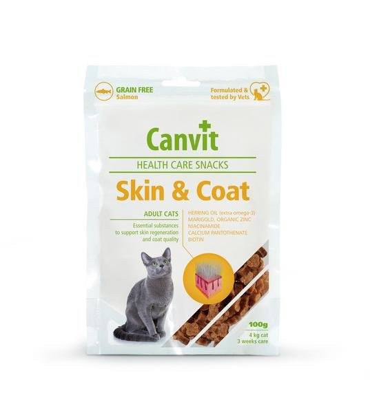 Canvit Health Care Snack Skin & Coat pro kocky 100g