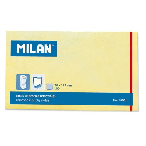 Milan samolepící  bloček 76x127 mm 100 ks