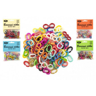 Céčka barevná 25g retro mix plast v sáčku 10x11cm