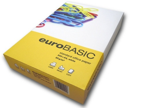 Papier biurowy A4 80g biały 500 arkuszy EuroBasic