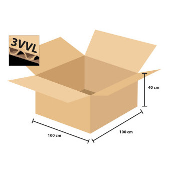 Krabička 3 vrstvá kartonová 100x100x40 mm (min objednávka 100 ks)