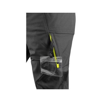 Kalhoty CXS NAOS HV, pánské, černo-žlutá Hi-Vis, reflexní pruhy, vel. 54