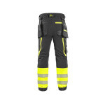 Kalhoty CXS NAOS HV, pánské, černo-žlutá Hi-Vis, reflexní pruhy, vel. 64