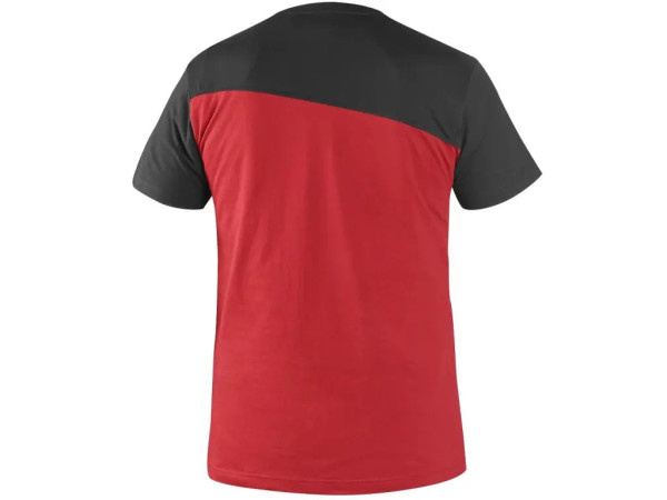 Tričko CXS OLSEN, krátký rukáv, červeno-černé, vel. 3XL