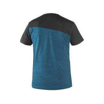 Koszulka CXS OLSEN, krótki rękaw, stalowo niebiesko-czarna