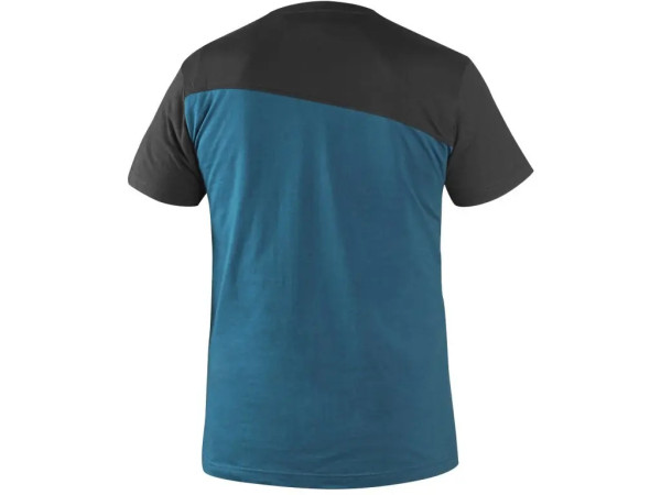 Koszulka CXS OLSEN, krótki rękaw, stalowo niebiesko-czarna