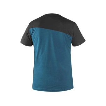 Tričko CXS OLSEN, krátký rukáv, ocelově modro-černé, vel. 2XL
