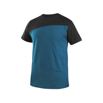Tričko CXS OLSEN, krátký rukáv, ocelově modro-černé, vel. 3XL