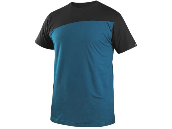 Tričko CXS OLSEN, krátký rukáv, ocelově modro-černé, vel. 3XL