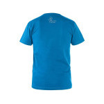 Tričko CXS WILDER, krátký rukáv, potisk CXS logo, azurově modrá, vel. 2XL