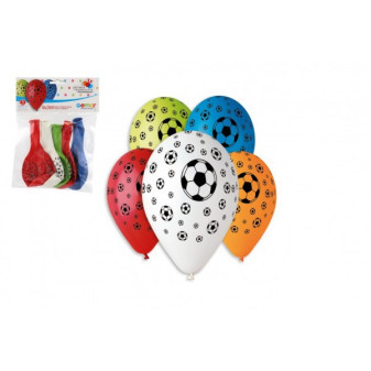 Balon/Balony nadmuchiwana piłka nożna 12'' średnica 30cm 5 szt. w woreczku