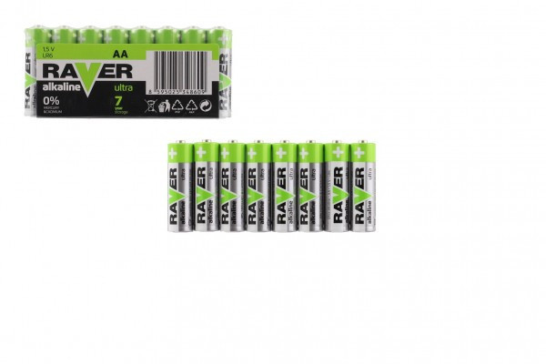 Baterie RAVER LR03/AAA 1,5 V alkaline ultra 8ks ve fólii