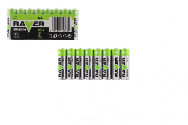 Batéria RAVER LR6/AA 1,5 V alkaline ultra 8ks vo fólii