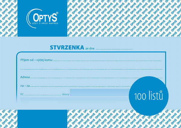 OP 1038 Stvrzenka A6 100 listů