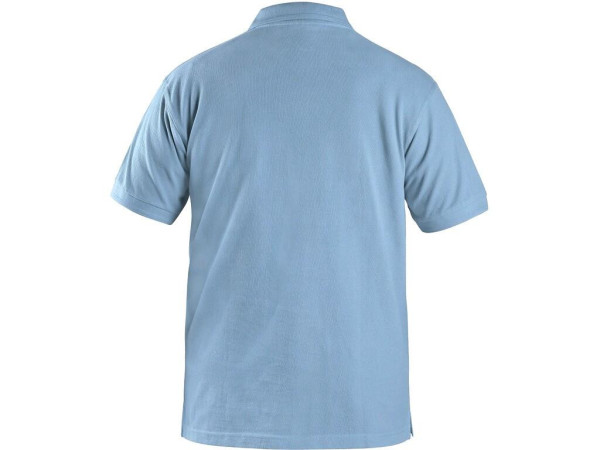 Koszulka polo CXS MICHAEL, krótki rękaw, kolor błękitny, rozmiar 3XL